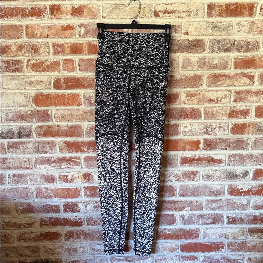 lululemon athletica Black and White Patterned Leggings